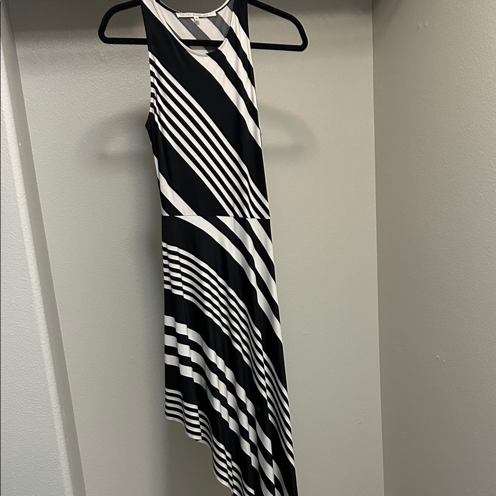 RACHEL Rachel Roy Monochrome Asymmetrical Dress